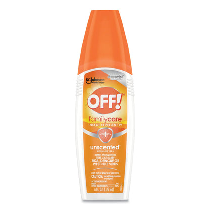 OFF! FamilyCare Unscented Spray Insect Repellent, 6 oz Spray Bottle, 12/Carton