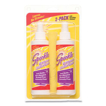 Sparkle Flat Screen and Monitor Cleaner, Pleasant Scent, 8 oz Bottle, 2/Pack