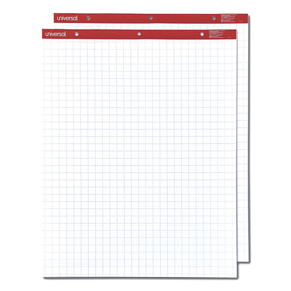 Universal Easel Pads/Flip Charts, Quadrille Rule (1 sq/in), 27 x 34, White, 50 Sheets, 2/Carton