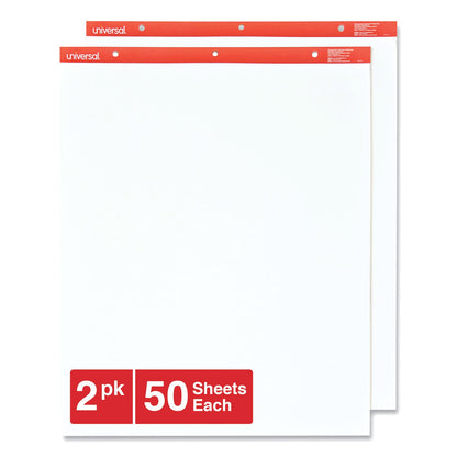 Universal Easel Pads/Flip Charts, Unruled, 27 x 34, White, 50 Sheets, 2/Carton