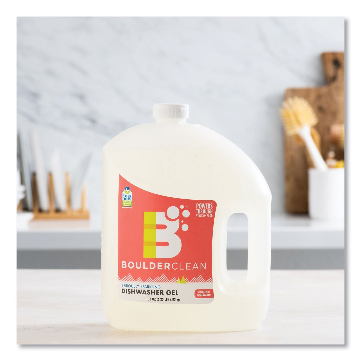 Boulder Clean Dishwasher Detergent, Grapefruit Pomegranate, 100 oz Bottle
