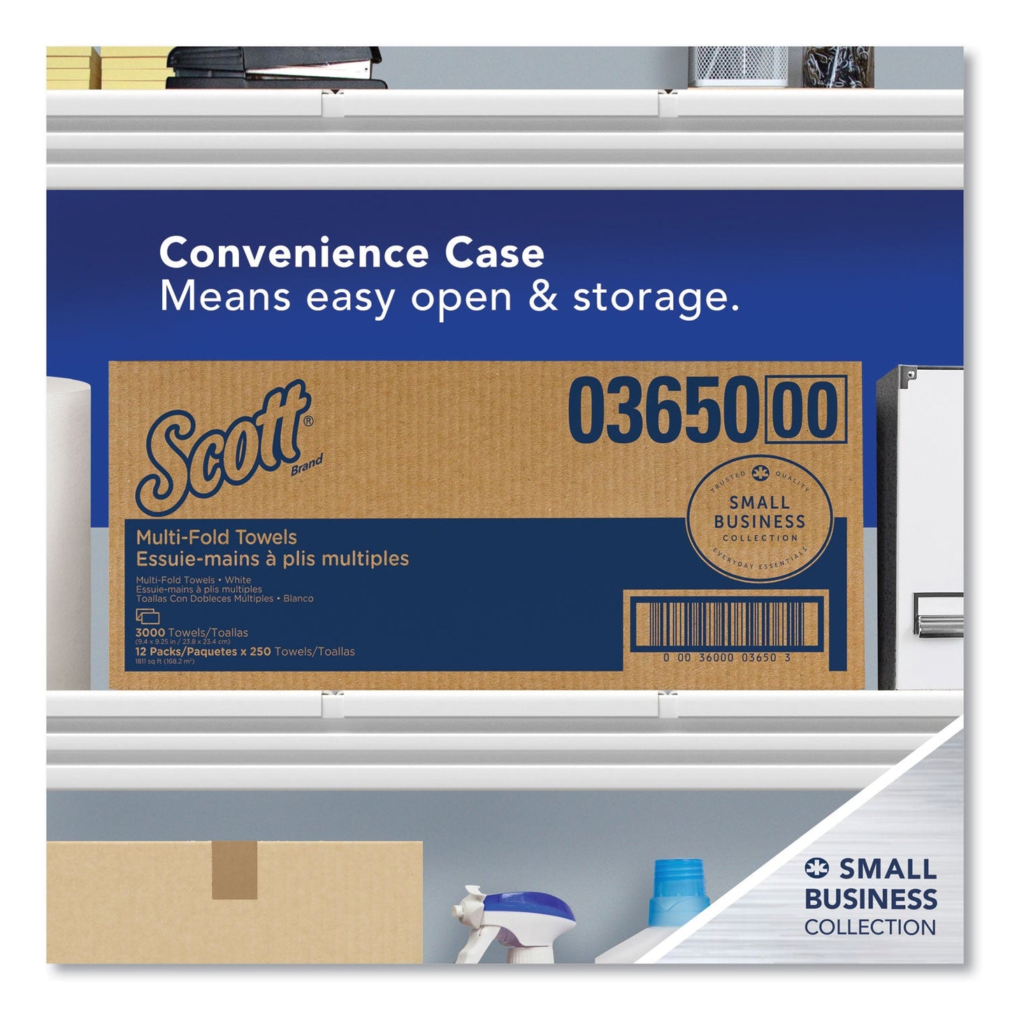 Scott Multi-Fold Towels, Absorbency Pockets, 9.2 x 9.4, White, 250 Sheets/Pack