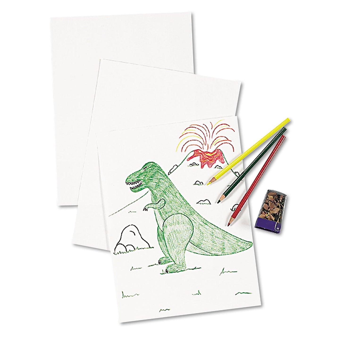 Pacon White Drawing Paper, 57 lb Text Weight, 9 x 12, Pure White, 500/Ream