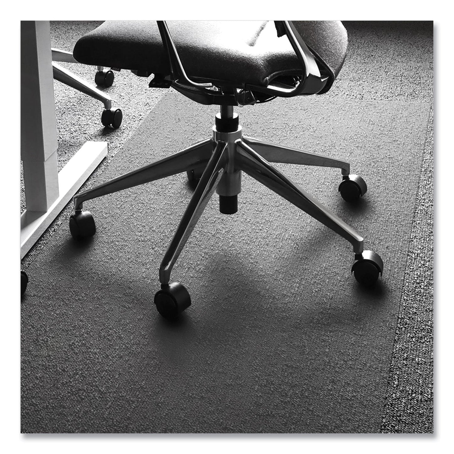 Floortex Cleartex Ultimat XXL Polycarb. Square General Office Mat for Carpets, 60 x 60, Clear