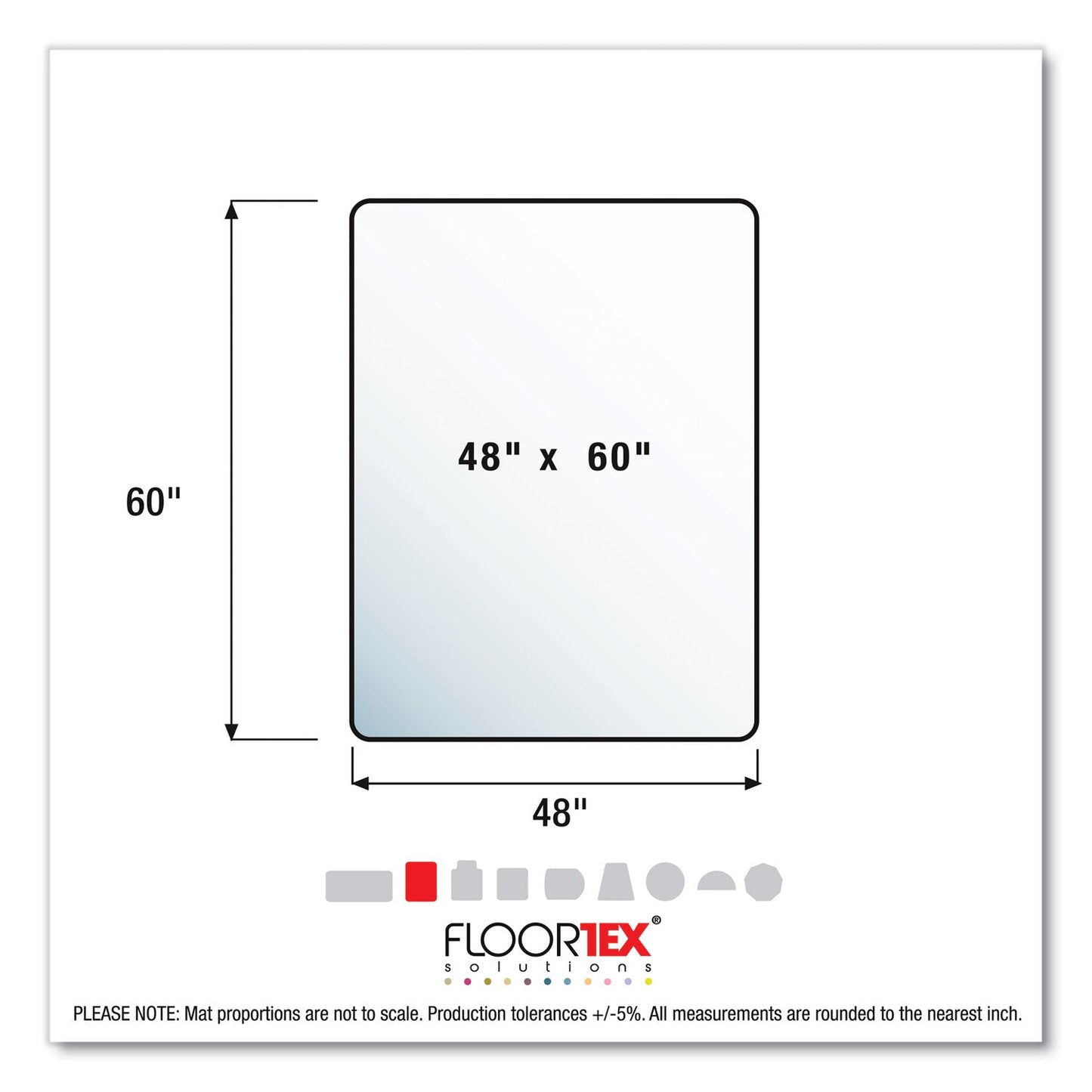 Floortex Cleartex Advantagemat Phthalate Free PVC Chair Mat for Low Pile Carpet, 60 x 48, Clear