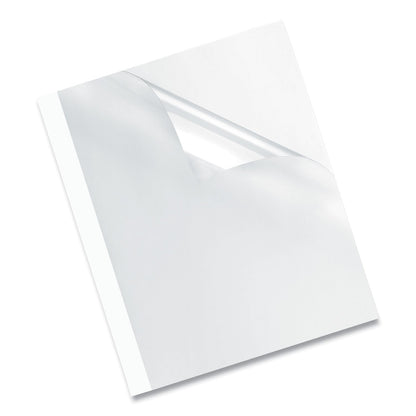 Fellowes Thermal Binding System Presentation Covers, Clear, 31 to 60 Sheet Capacity, 11 x 8.5, Unpunched, 10/Pack