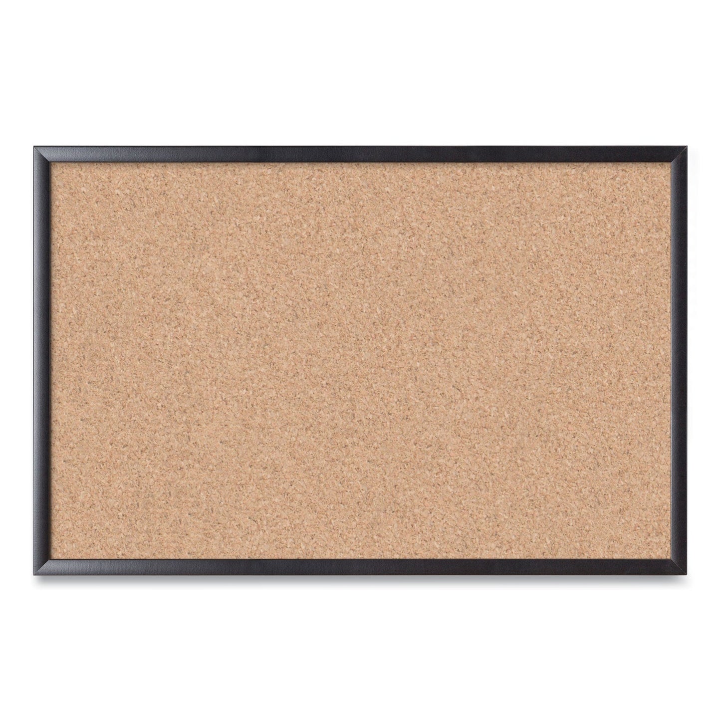 U Brands Cork Bulletin Board, 36 x 24, Natural Surface, Black Frame