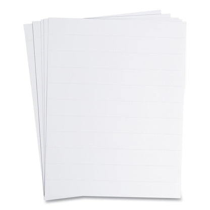 U Brands Data Card Replacement Sheet, 8.5 x 11 Sheets, Perforated at 2", White, 10/Pack