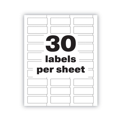 Avery PermaTrack Destructible Asset Tag Labels, Laser Printers, 0.75 x 2, White, 30/Sheet, 8 Sheets/Pack