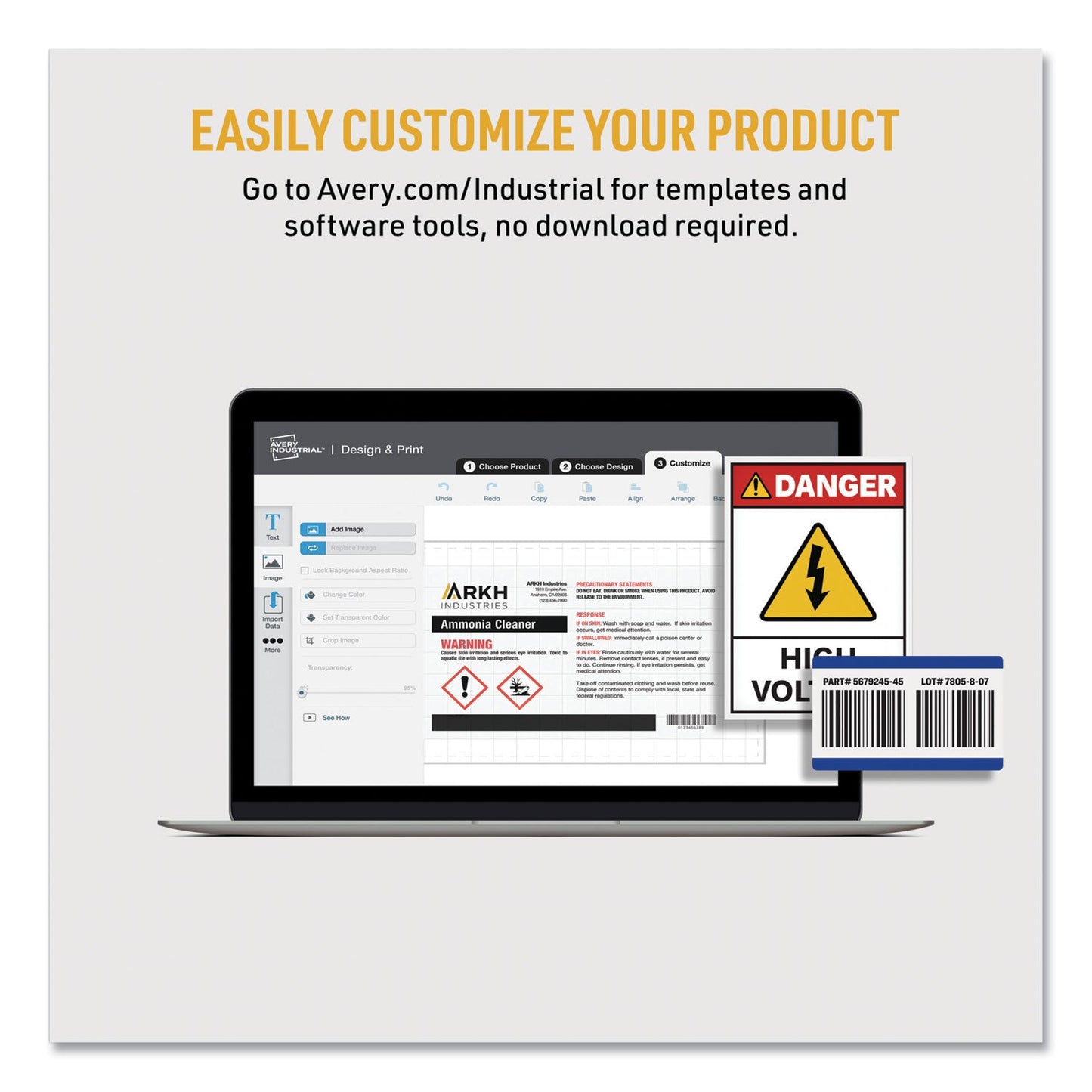 Avery PermaTrack Metallic Asset Tag Labels, Laser Printers, 0.75 x 1.5, Metallic Silver, 40/Sheet, 8 Sheets/Pack