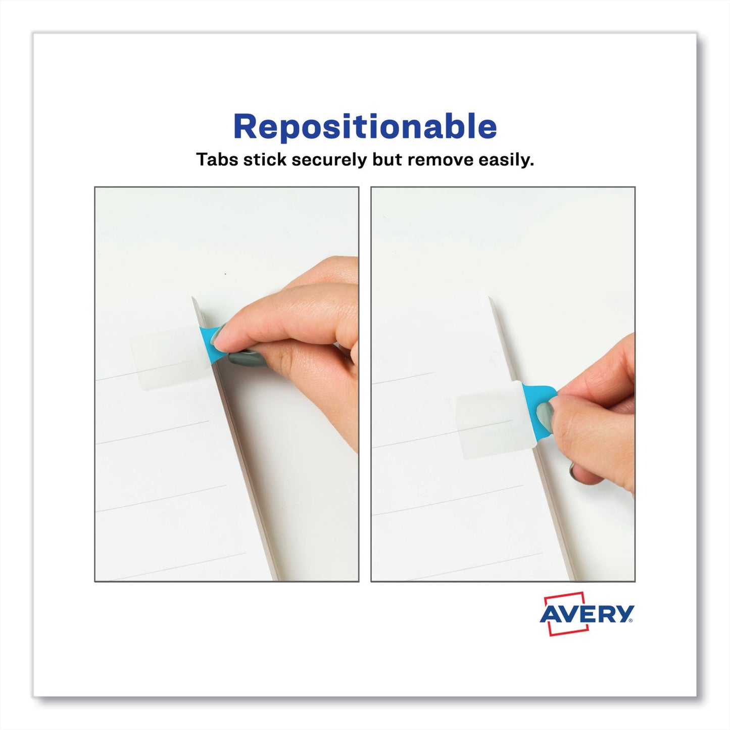 Avery Ultra Tabs Repositionable Tabs, Mini Tabs: 1" x 1.5", 1/5-Cut, Assorted Colors, 80/Pack
