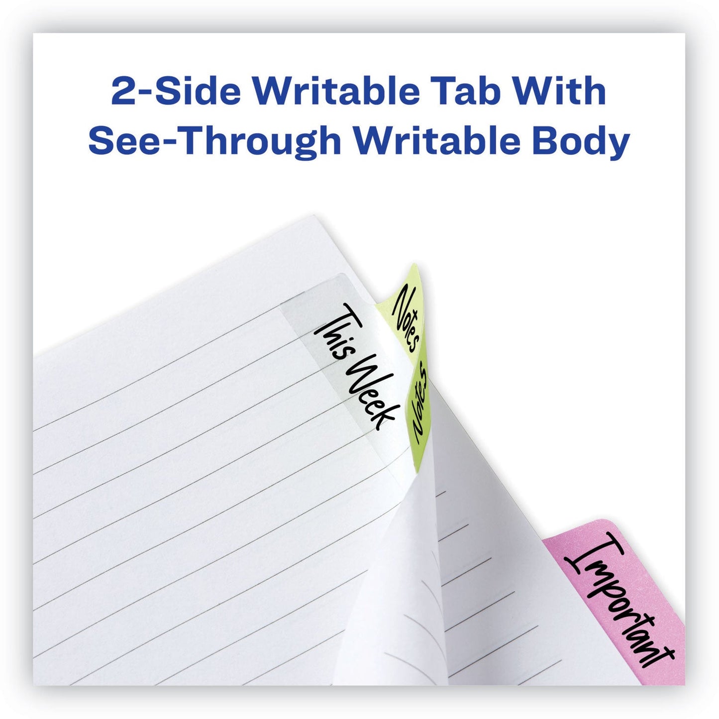 Avery Ultra Tabs Repositionable Tabs, Margin Tabs: 2.5" x 1", 1/5-Cut, Assorted Pastel Colors, 48/Pack