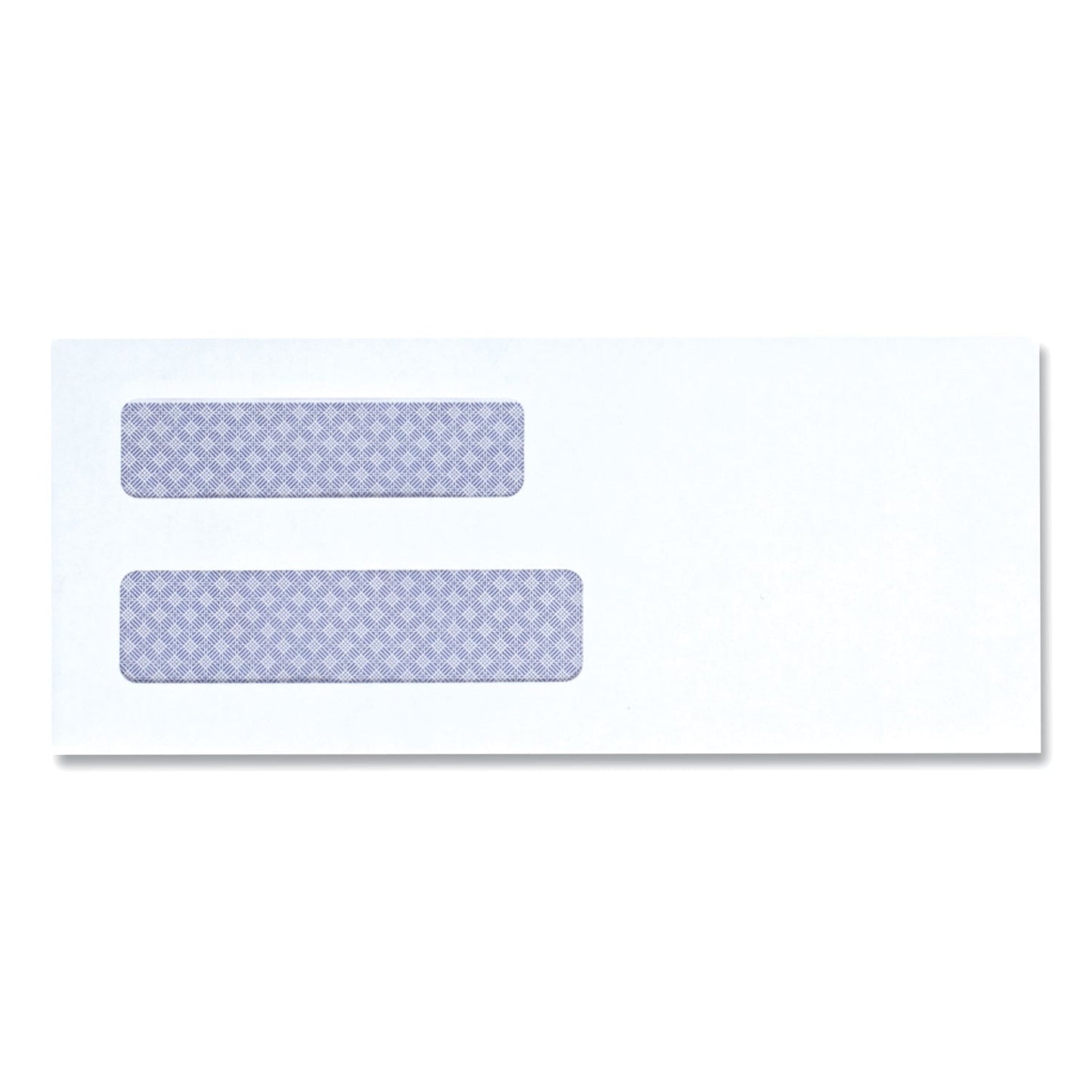 Universal Double Window Business Envelope, #8 5/8, Square Flap, Gummed Closure, 3.63 x 8.88, White, 500/Box