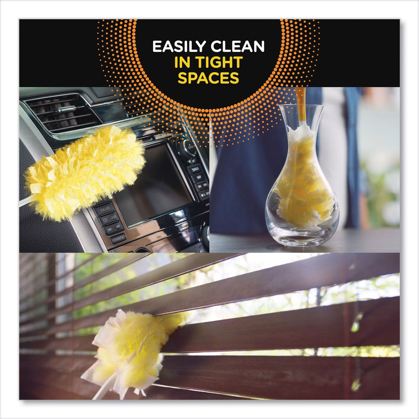 Swiffer Heavy Duty Dusters Starter Kit, 6" Handle with Two Disposable Dusters, 4 Kits/Carton