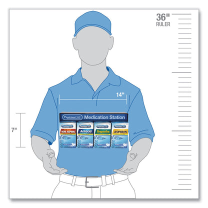 PhysiciansCare Medication Station, Aspirin, Ibuprofen, Non Aspirin Pain Reliever, Antacid