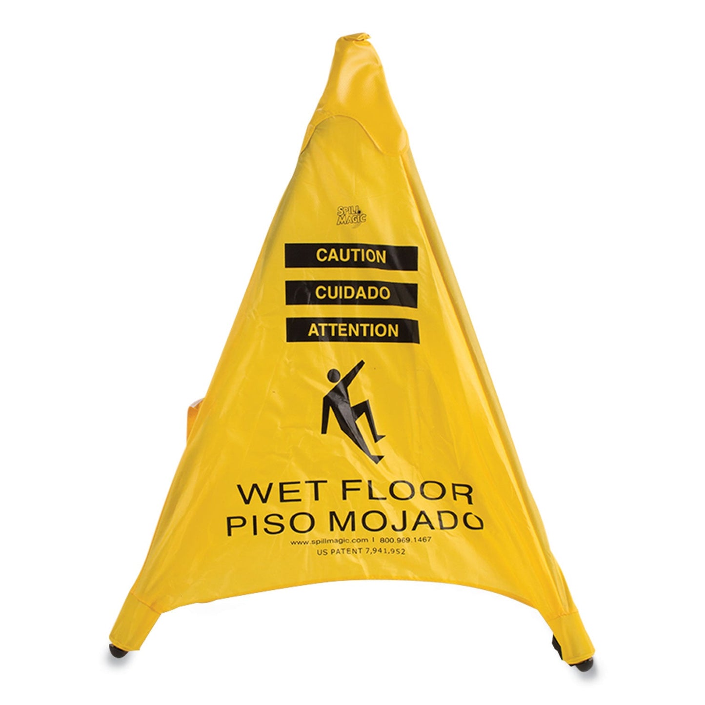 Spill Magic Pop Up Safety Cone, 3 x 2.5 x 30, Yellow