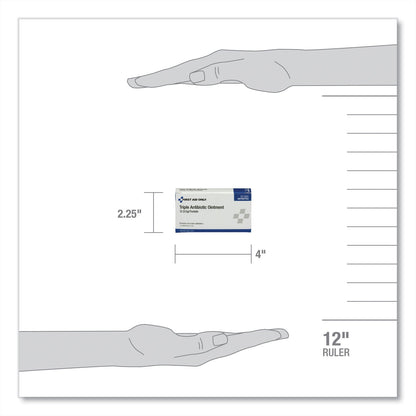 PhysiciansCare First Aid Kit Refill Triple Antibiotic Ointment, Packet, 12/Box