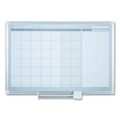 MasterVision Monthly Planner, 36x24, Silver Frame