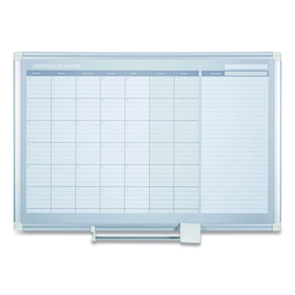 MasterVision Monthly Planner, 48x36, Silver Frame