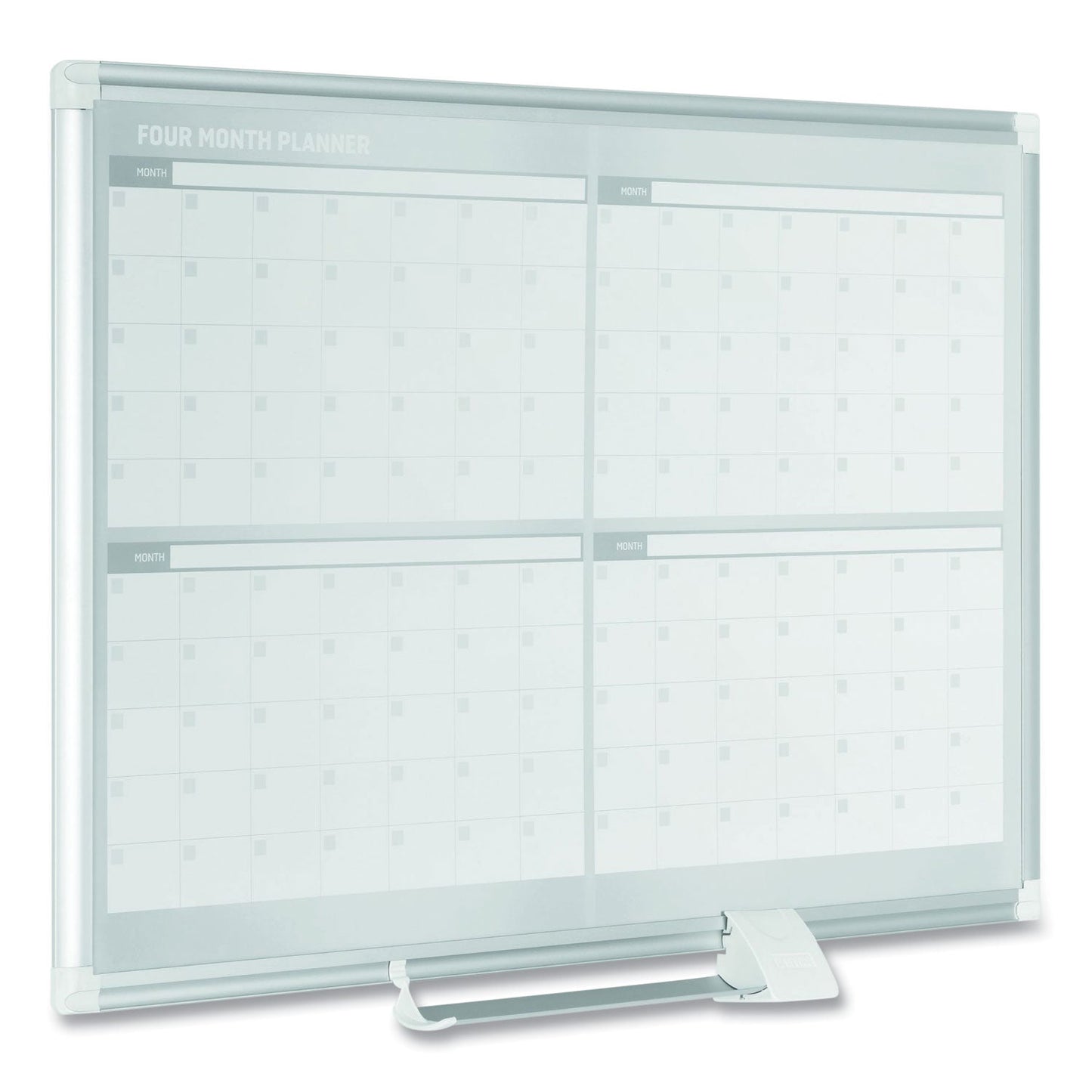 MasterVision 4 Month Planner, 48x36, White/Silver