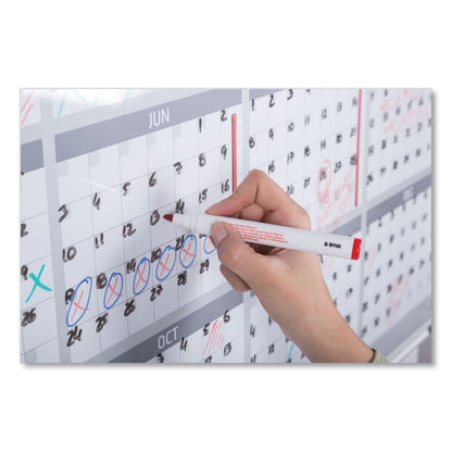 MasterVision 12 Month Planner, 48x36, Aluminum Frame