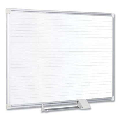 MasterVision Ruled Planning Board, 48 x 36, White/Silver