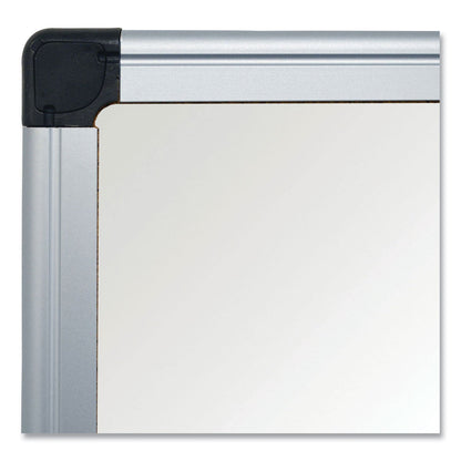 MasterVision Value Lacquered Steel Magnetic Dry Erase Board, 48 x 96, White, Aluminum Frame