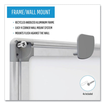 MasterVision Earth Easy-Clean Dry Erase Board, 48 x 72, Aluminum Frame
