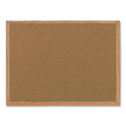 MasterVision Value Cork Bulletin Board with Oak Frame, 24 x 36, Natural