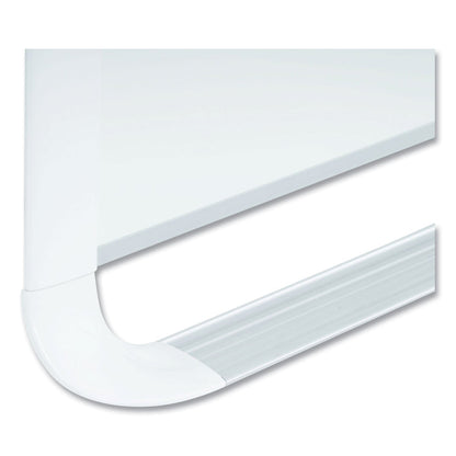 MasterVision Lacquered steel magnetic dry erase board, 24 x 36, Silver/White