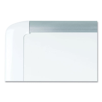 MasterVision Lacquered steel magnetic dry erase board, 24 x 36, Silver/White