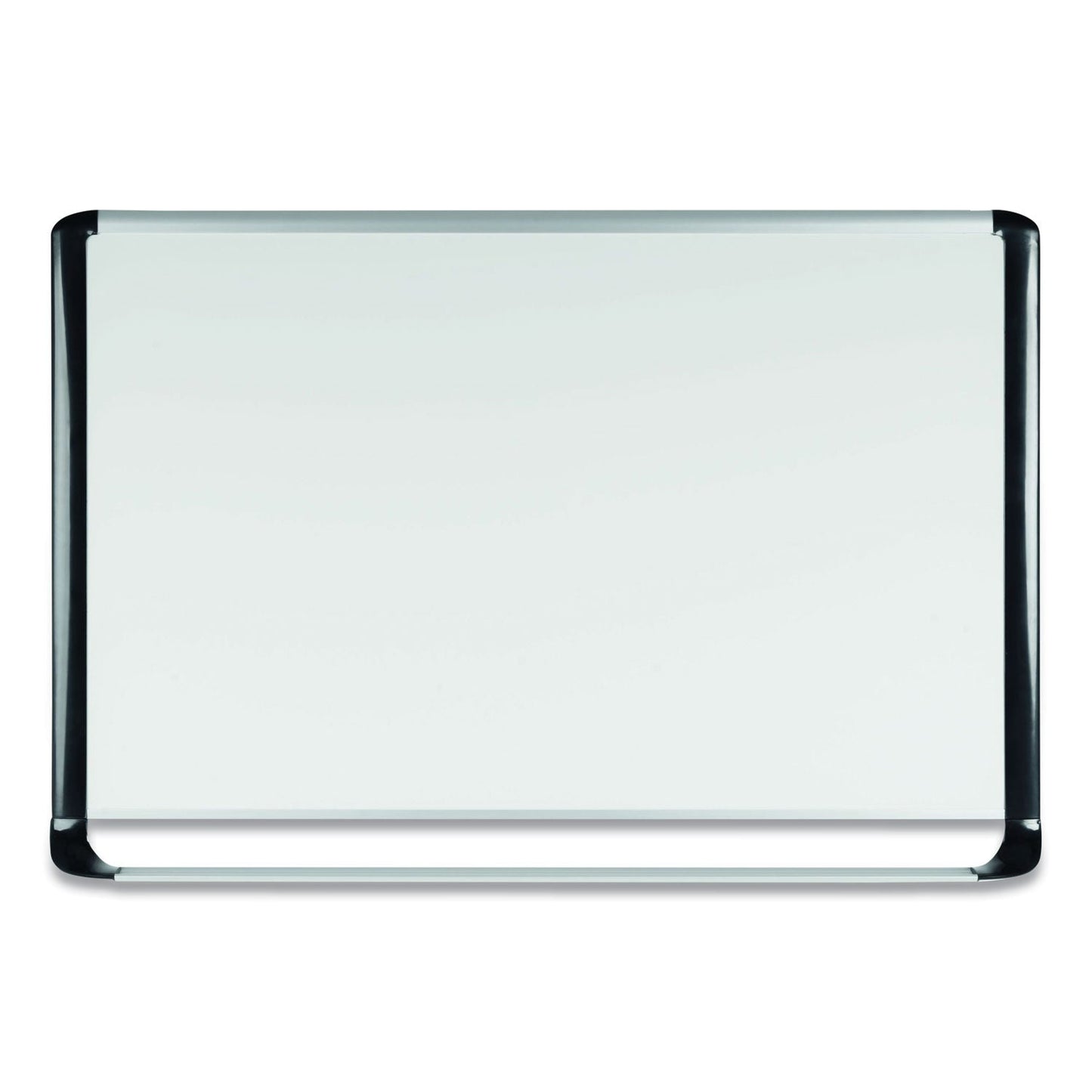 MasterVision Lacquered steel magnetic dry erase board, 48 x 96, Silver/Black