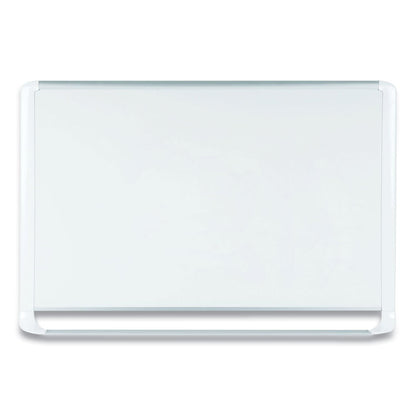 MasterVision Lacquered steel magnetic dry erase board, 48 x 96, Silver/White