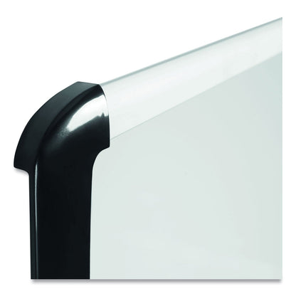 MasterVision Lacquered steel magnetic dry erase board, 48 x 72, Silver/Black