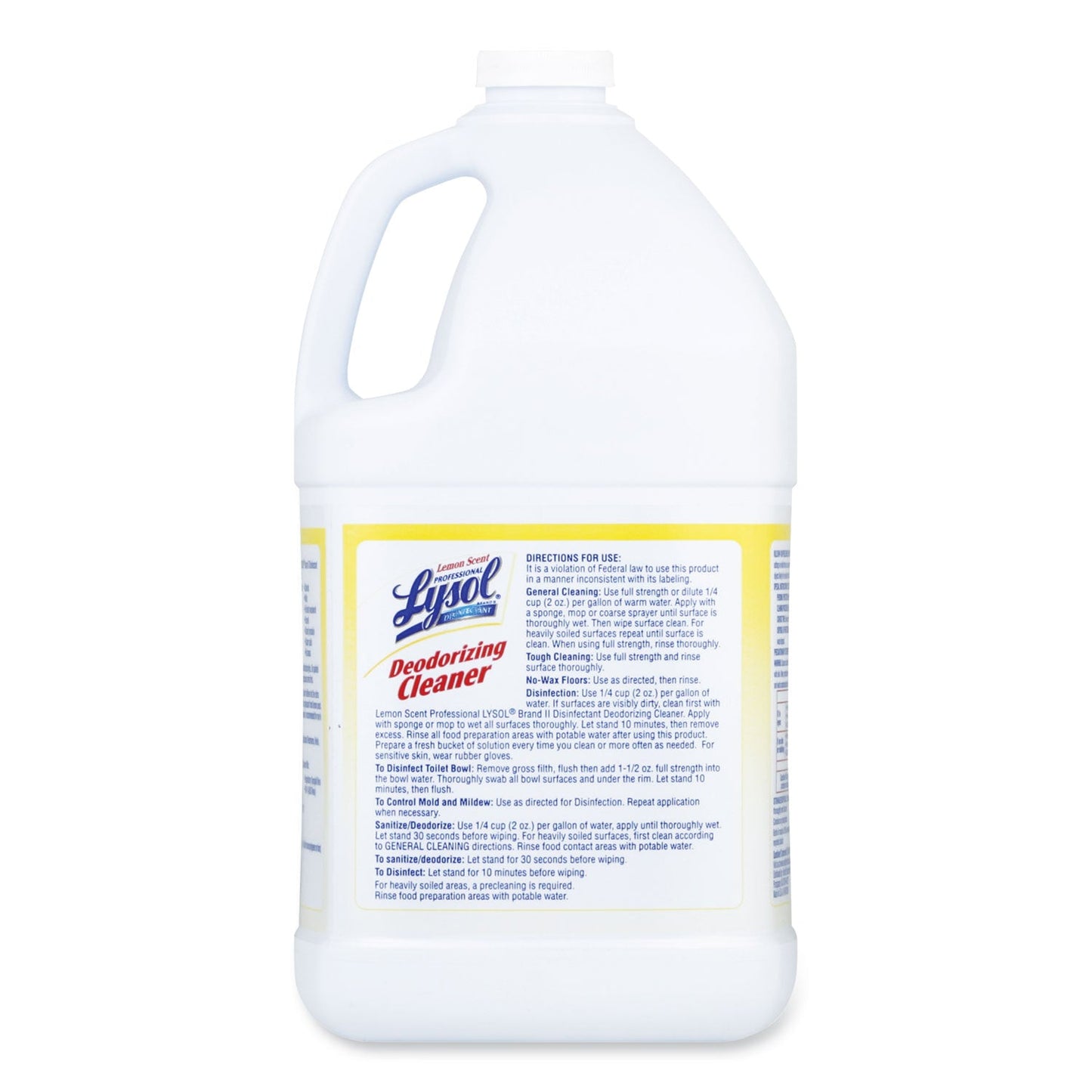 Professional LYSOL Disinfectant Deodorizing Cleaner Concentrate, 1 gal Bottle, Lemon  Scent