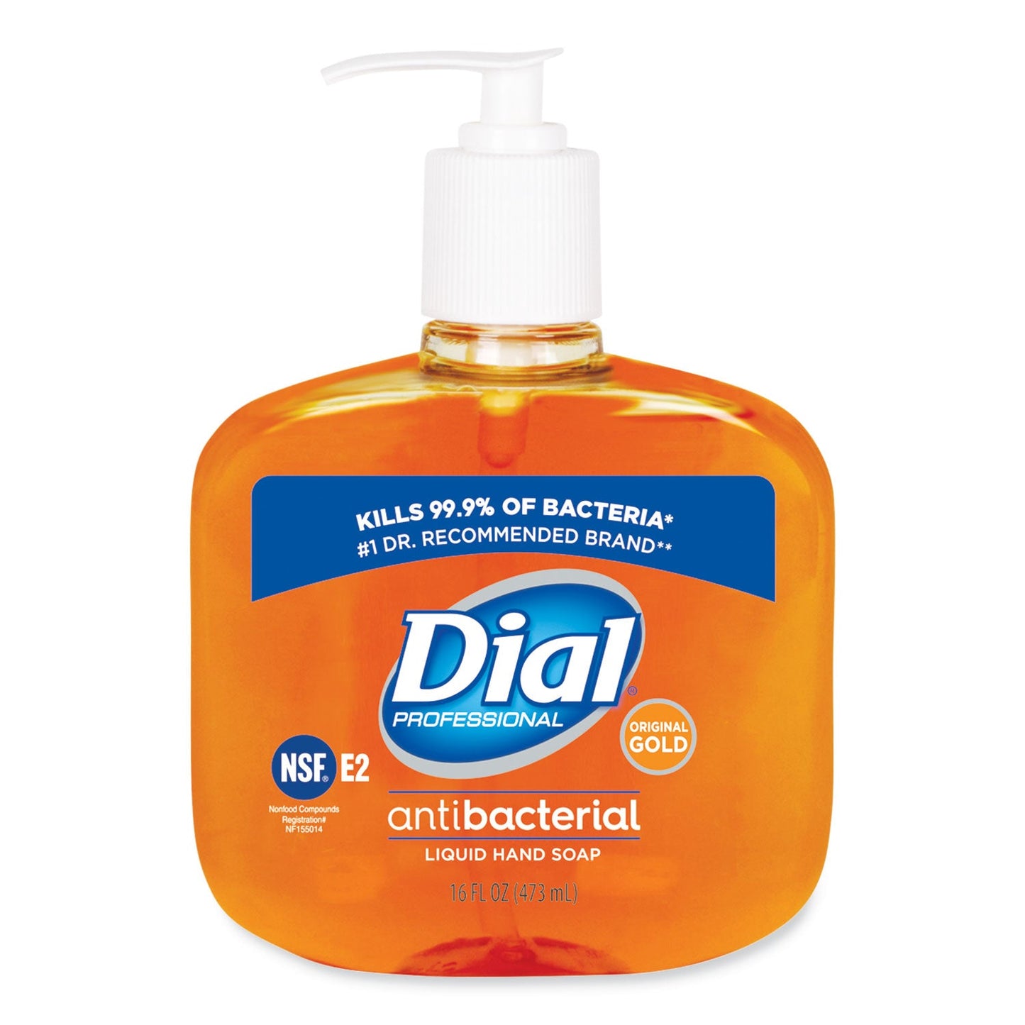 Dial Gold Antibacterial Liquid Hand Soap, Floral, 16 oz Pump, 12/Carton