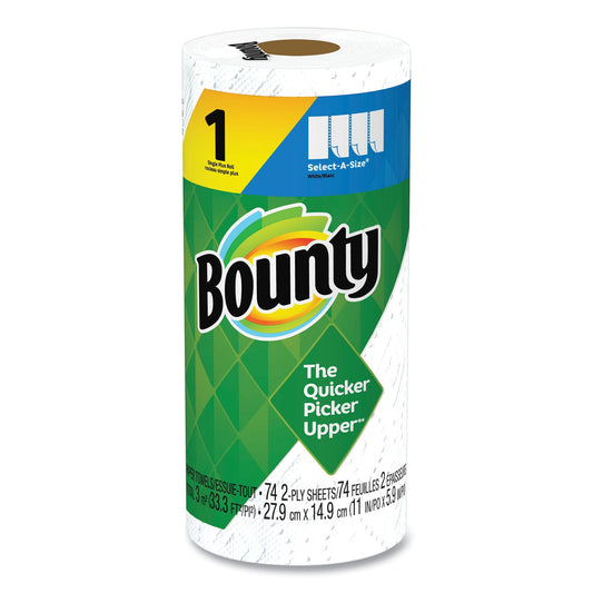 Bounty Select-a-Size Kitchen Roll Paper Towels, 2-Ply, 5.9 x 11, White, 74 Sheets/Roll