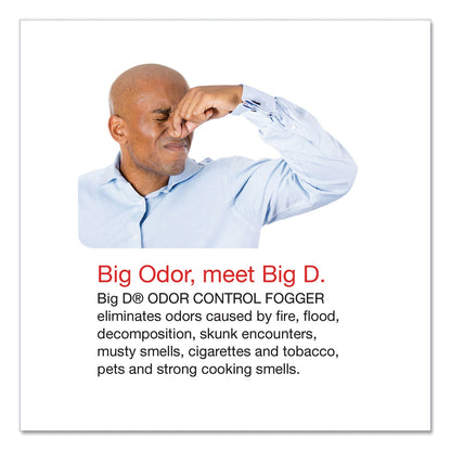 Big D Industries Odor Control Fogger, Mountain Air Scent, 5 oz Aerosol Spray, 12/Carton