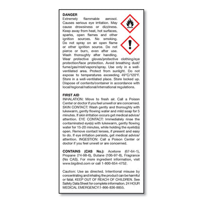 Big D Industries Fire D One Shot Aerosol, 5 oz Aerosol Spray, 12/Carton
