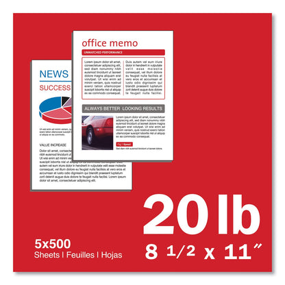 Navigator Premium Multipurpose Copy Paper, 97 Bright, 20 lb Bond Weight, 8.5 x 11, White, 500 Sheets/Ream, 5 Reams/Carton
