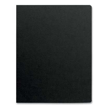Fellowes Futura Presentation Covers for Binding Systems, Opaque Black, 11.25 x 8.75, Unpunched, 25/Pack