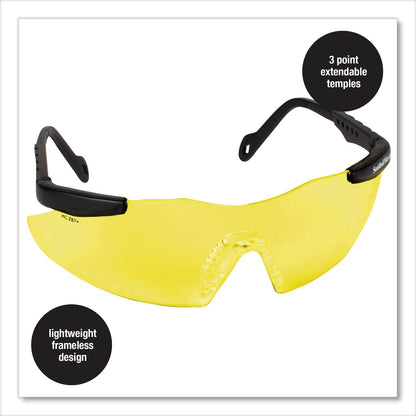 Smith & Wesson Magnum 3G Safety Eyewear, Black Frame, Yellow/Amber Lens, 12/Box
