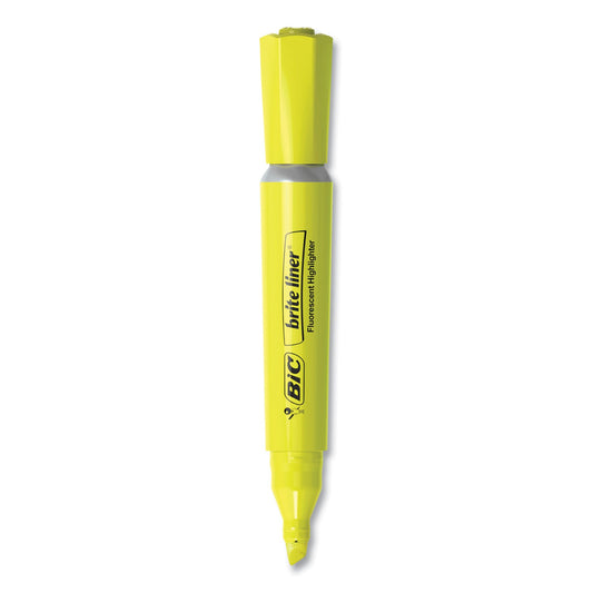 BIC Brite Liner Tank-Style Highlighter Value Pack, Assorted Ink Colors, Chisel Tip, Assorted Barrel Colors, 36/Pack