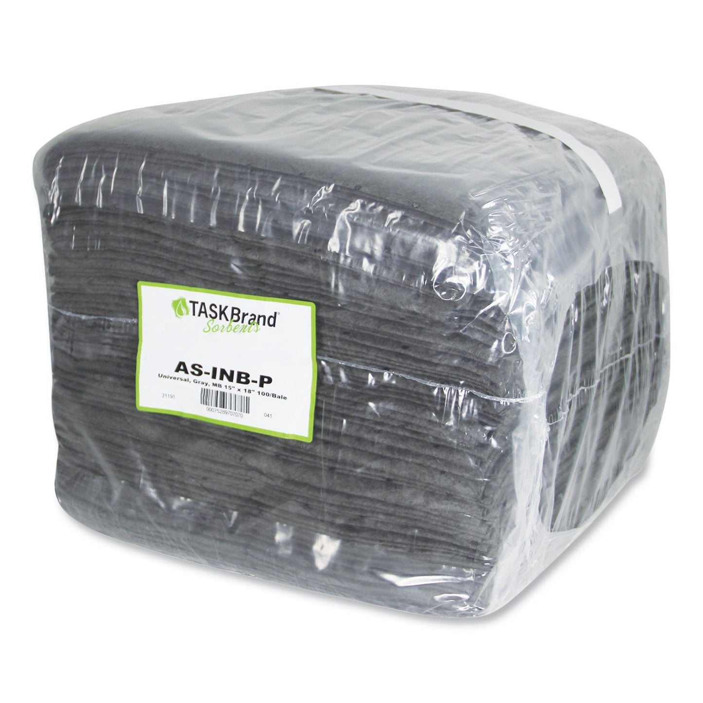 HOSPECO TASKBrand All Sorb Industrial Sorbent Pad, 0.24 gal, 15 x 18, 100/Carton