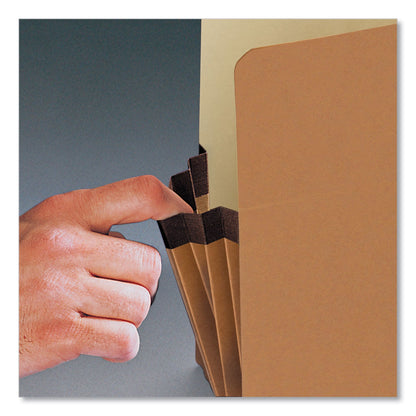 Smead Redrope Drop Front File Pockets, 5.25" Expansion, Legal Size, Redrope, 50/Box