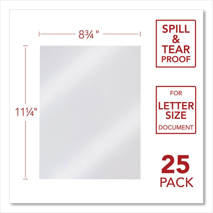 GBC Design View Poly Presentation Covers for Binding Systems, Frost, 11.25 x 8.75, Unpunched, 25/Pack