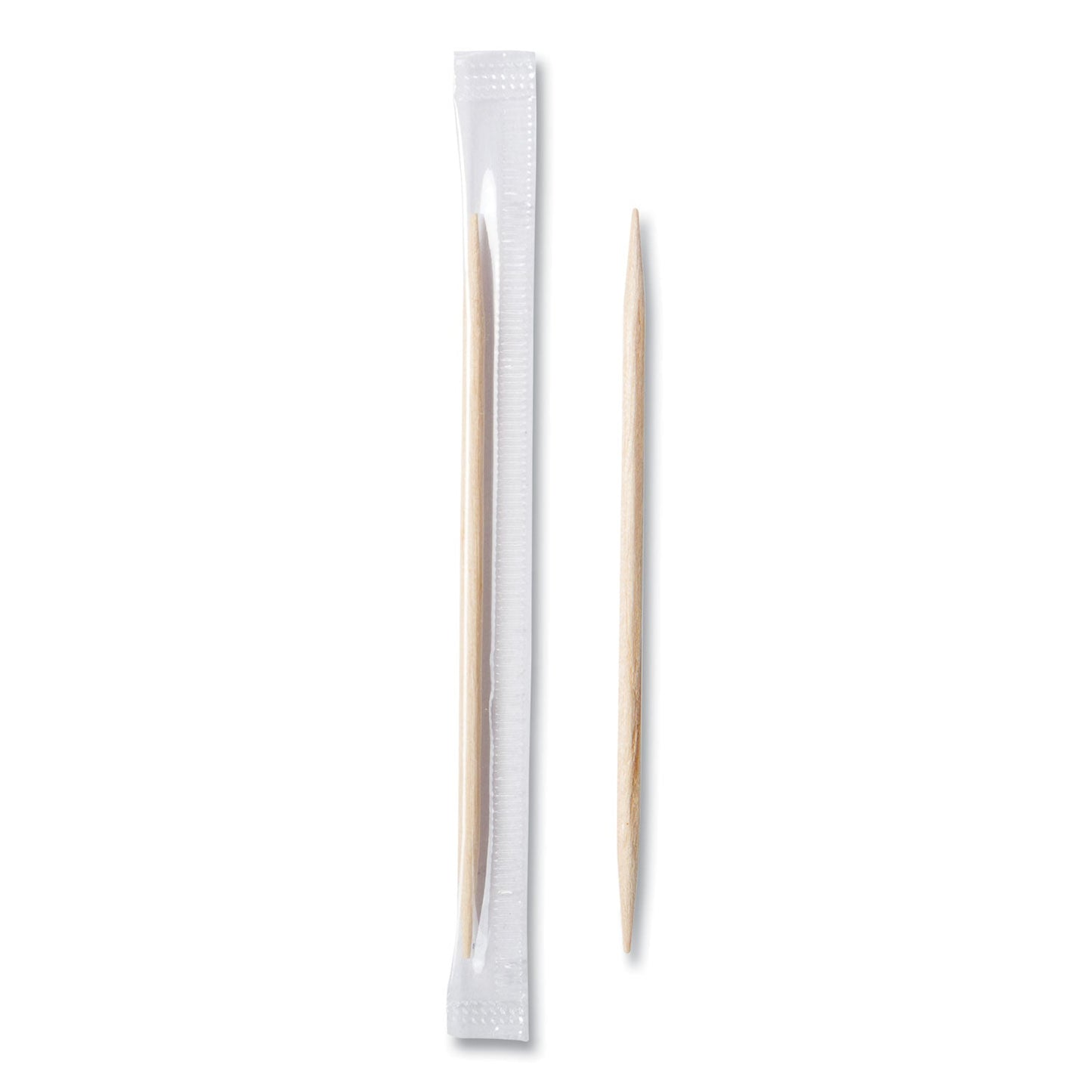 AmerCareRoyal Mint Cello-Wrapped Wood Toothpicks, 2.5", Natural, 1,000/Box, 15 Boxes/Carton