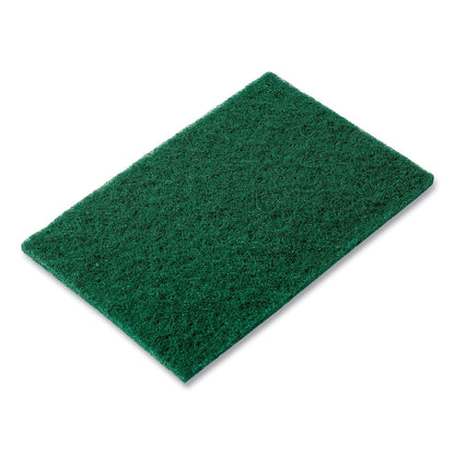 AmerCareRoyal Medium-Duty Scouring Pad, 6 x 9, Green, 10 Pads/Pack, 6 Packs/Carton