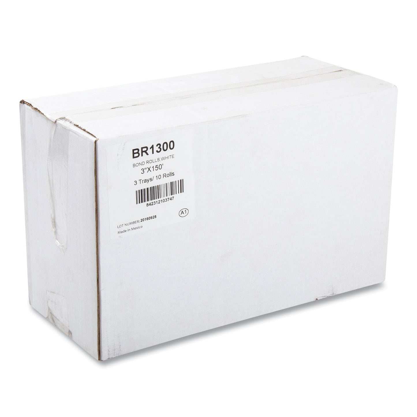 AmerCareRoyal Register Rolls, 3" x 150 ft, White, 30/Carton
