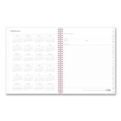 Blue Sky Joselyn Weekly/Monthly Planner, Joselyn Floral Artwork, 11 x 8.5, Pink/Peach/Black Cover, 12-Month (Jan to Dec): 2023